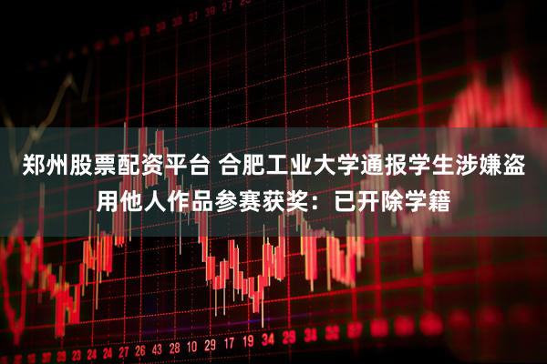 郑州股票配资平台 合肥工业大学通报学生涉嫌盗用他人作品参赛获奖：已开除学籍